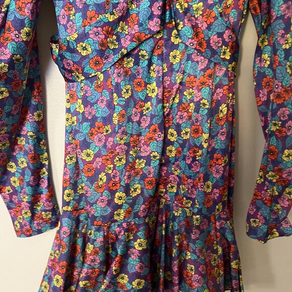 Rotate Birger Christensen Puff Sleeve Floral Mini Dress | Size 4 - Picture 7 of 10